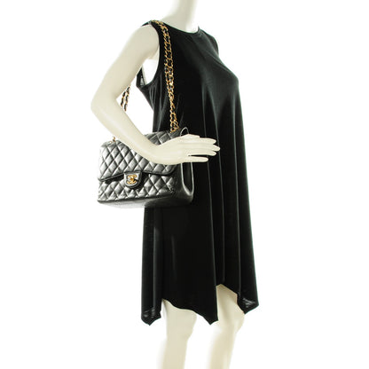 Chanel Caviar Quilted Jumbo Double Flap Black 2 of 8