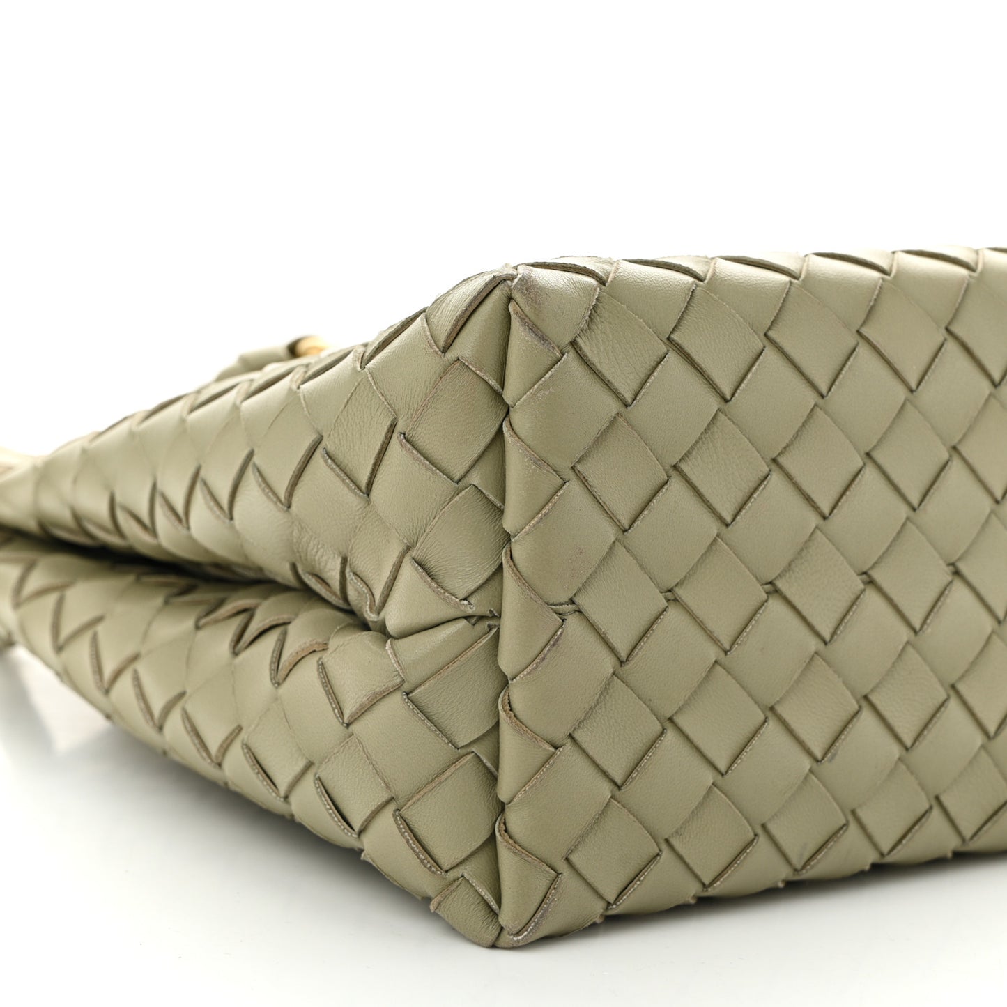 Nappa Intrecciato Medium Andiamo Shoulder Bag Travertine