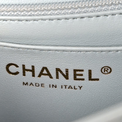 Chanel Lambskin Quilted Mini Square Flap Light Grey 5 of 9