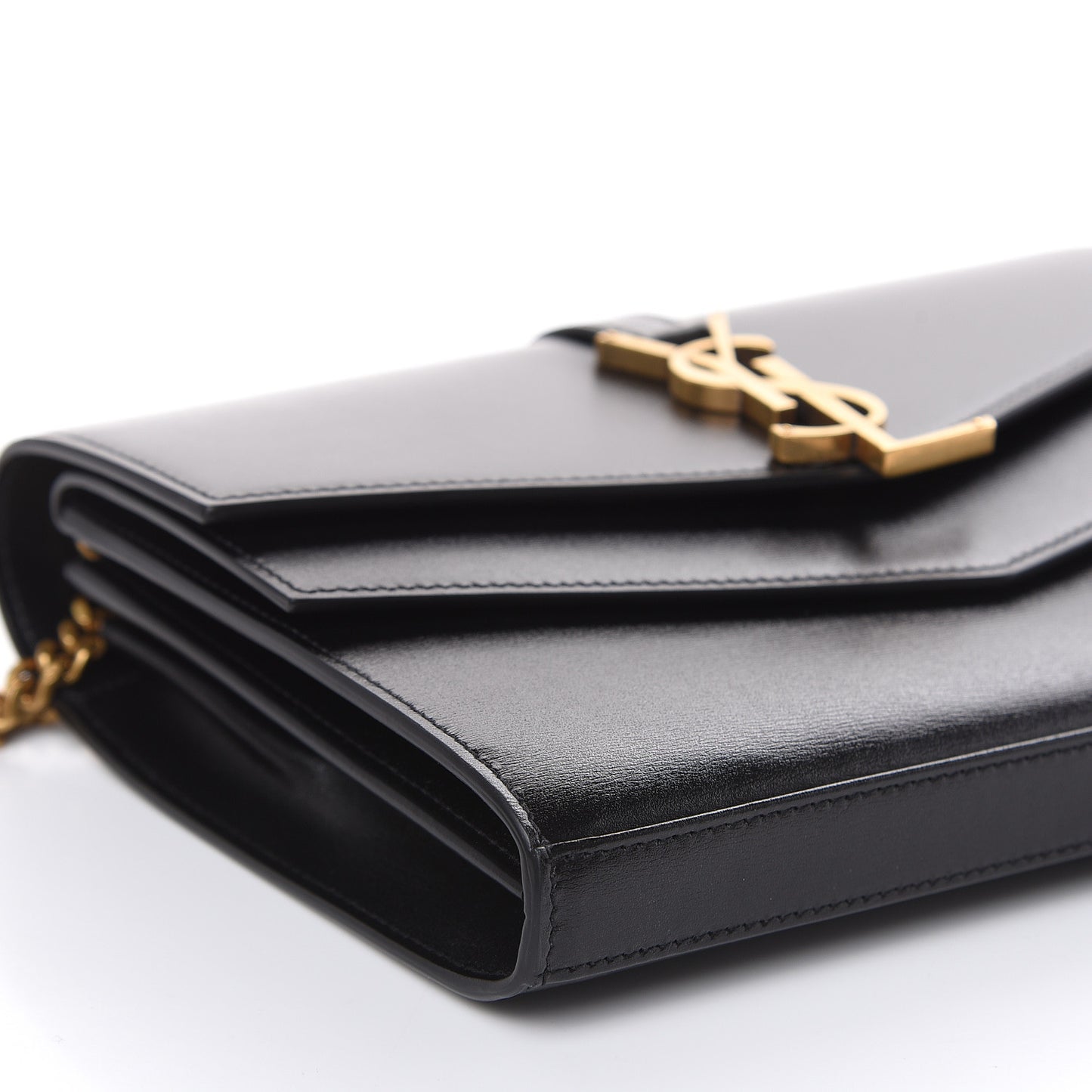 Smooth Calfskin Monogram Sulpice Chain Wallet Black
