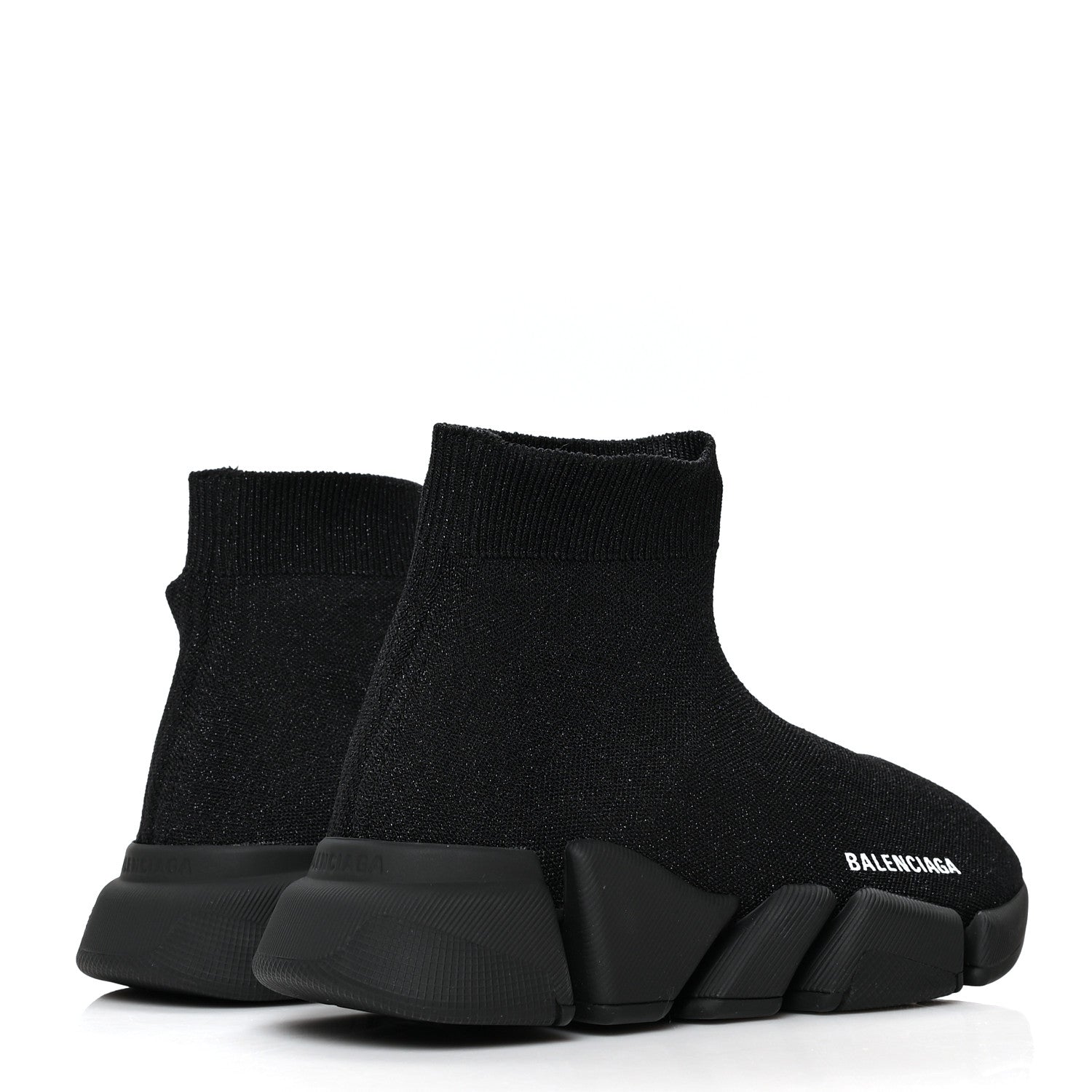 Balenciaga Technical 3D Recycled Knit Womens Speed 2.0 Sneakers 37 Monocolor Black 4 of 7
