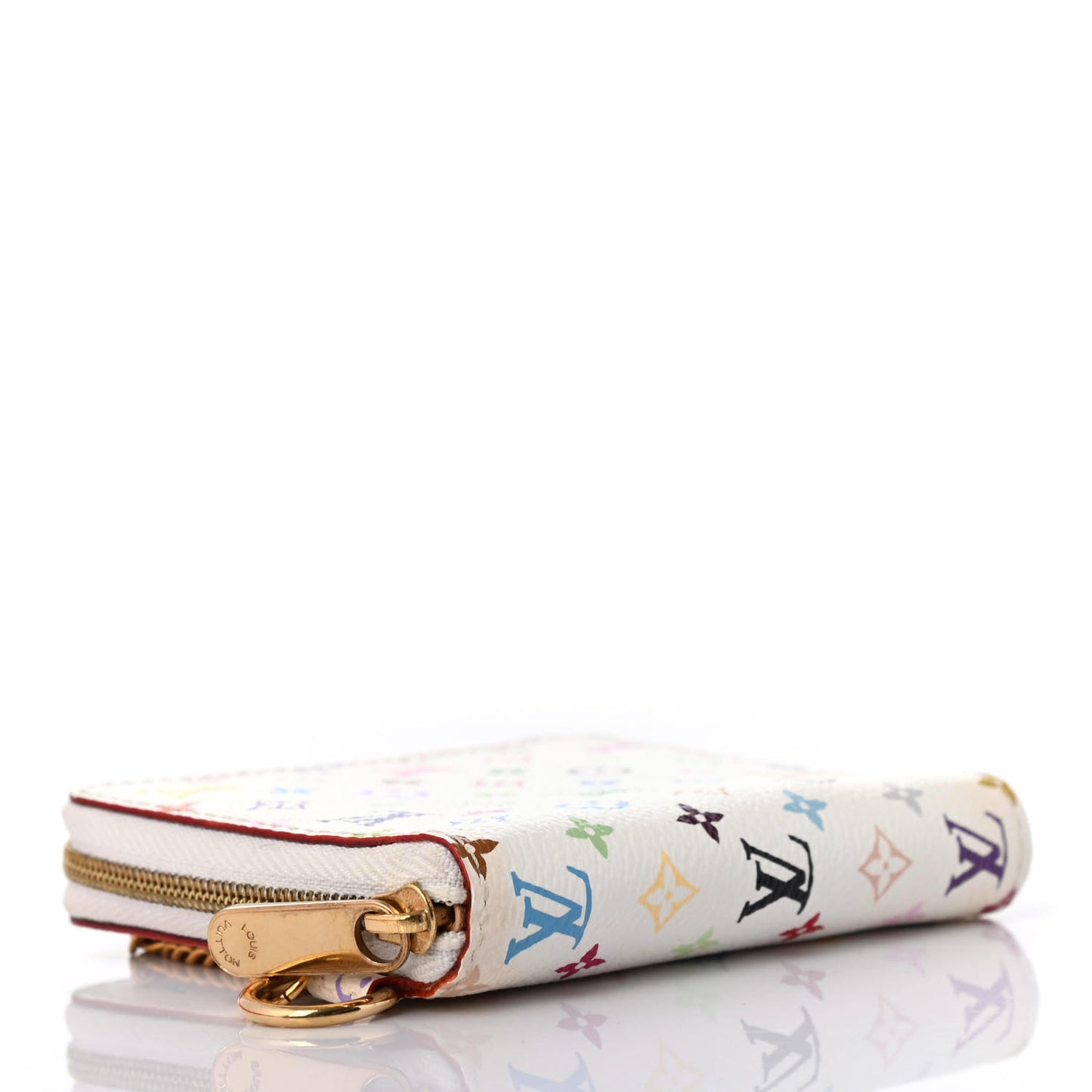 Monogram Multicolor Zippy Coin Purse Compact Wallet White