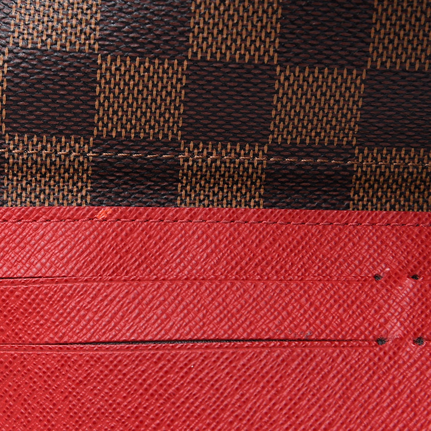 Damier Ebene Josephine Wallet Red