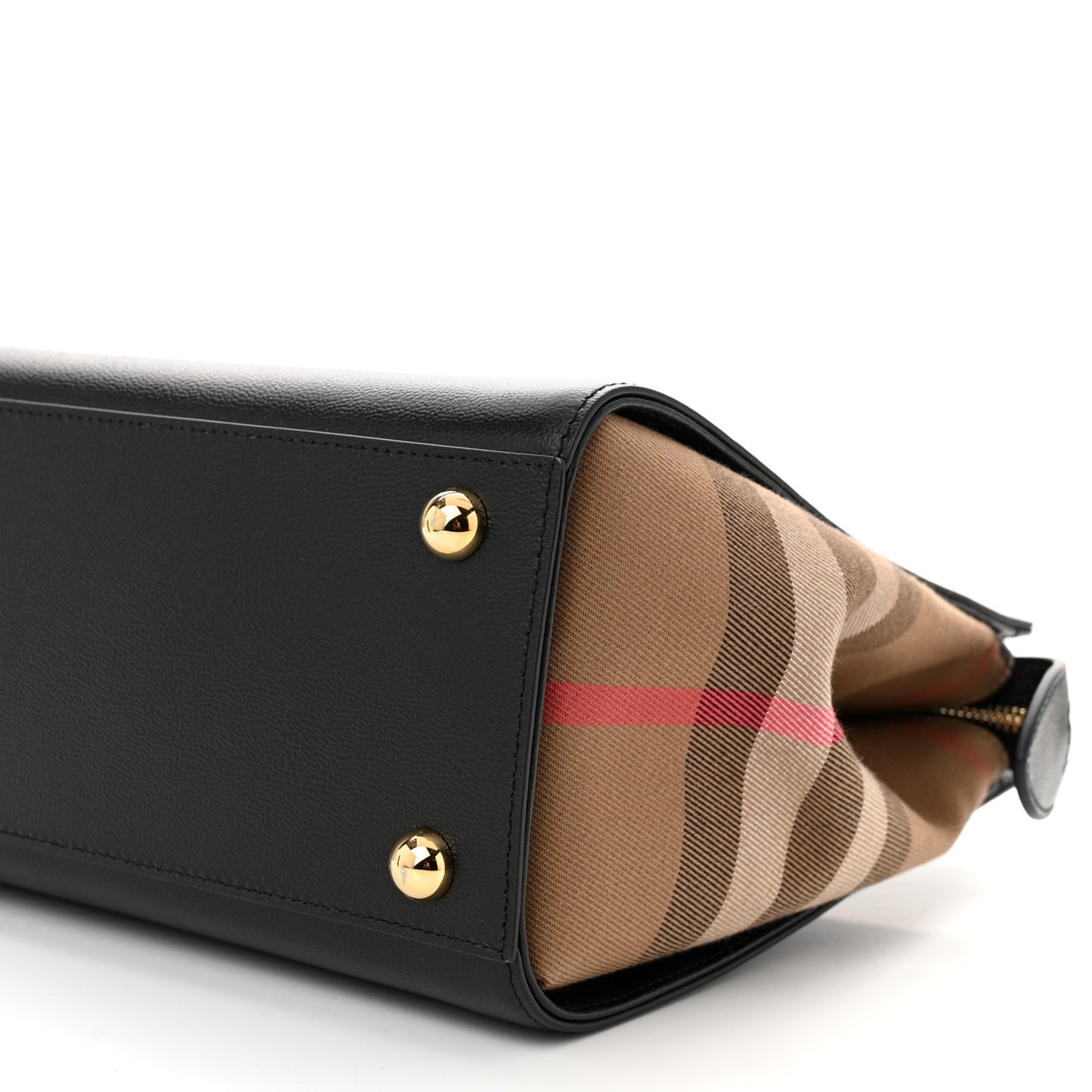 Calfskin Mega Check Small Banwell Tote Black