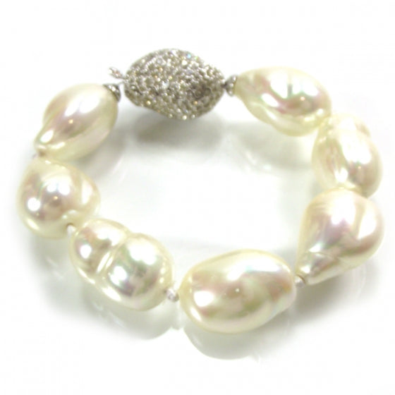 Swarovski Crystal JUMBO Pearl Nugget Bracelet LTD Rare
