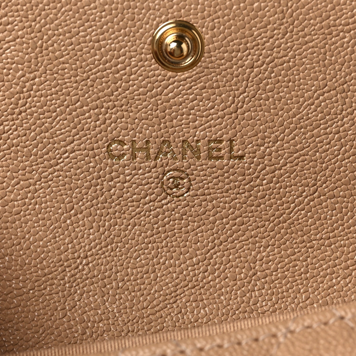 Chanel Caviar Quilted Boy Card Holder Wallet Beige 6 of 10