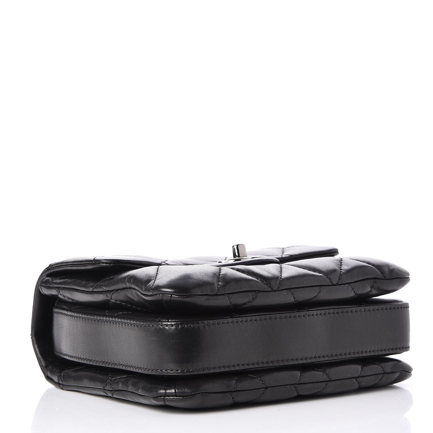 Lambskin Quilted Flap Black