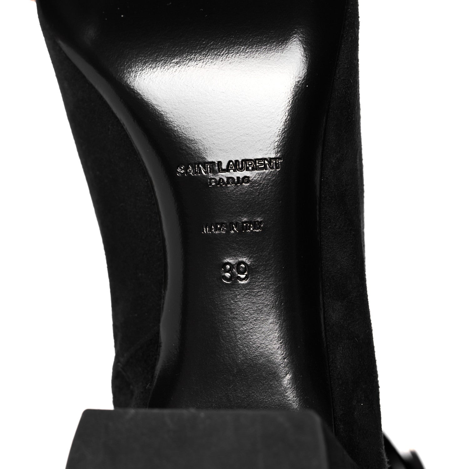 Saint Laurent Suede Joplin 50 Buckle Booties 39 Black 6 of 9