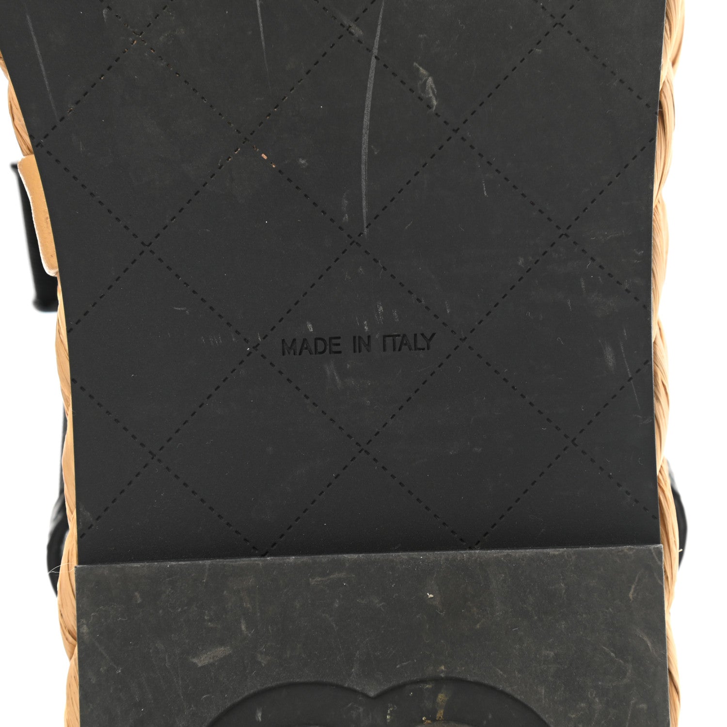 Chanel Mesh Patent Calfskin Velcro Dad Sandals 38 Black 7 of 9