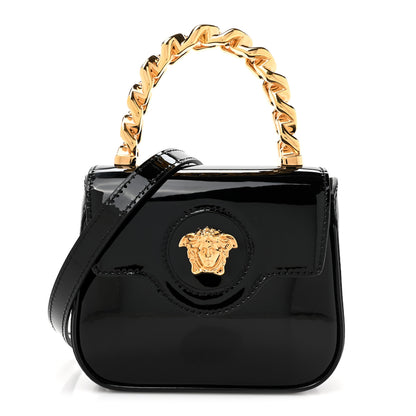 Versace Patent Mini La Medusa Bag Black 1 of 9