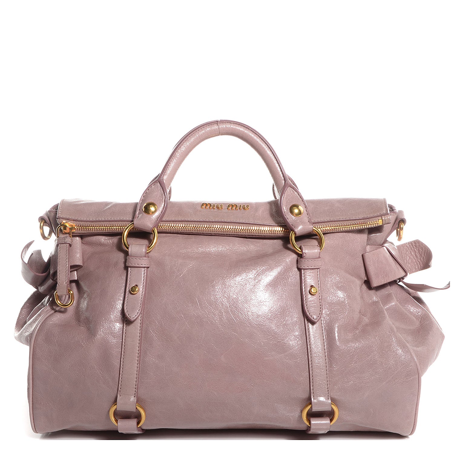 Miu Miu Vitello Lux Large Bow Bag Mughetto 1 of 11