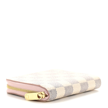 Louis Vuitton Damier Azur Zippy Coin Purse Rose Ballerine 4 of 9