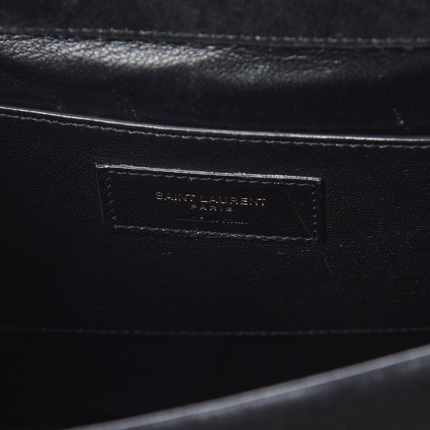 Suede Sulpice Monogram Medium Shoulder Bag Black