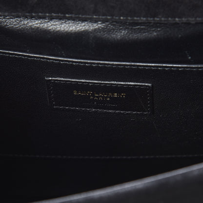Saint Laurent Suede Sulpice Monogram Medium Shoulder Bag Black 6 of 11