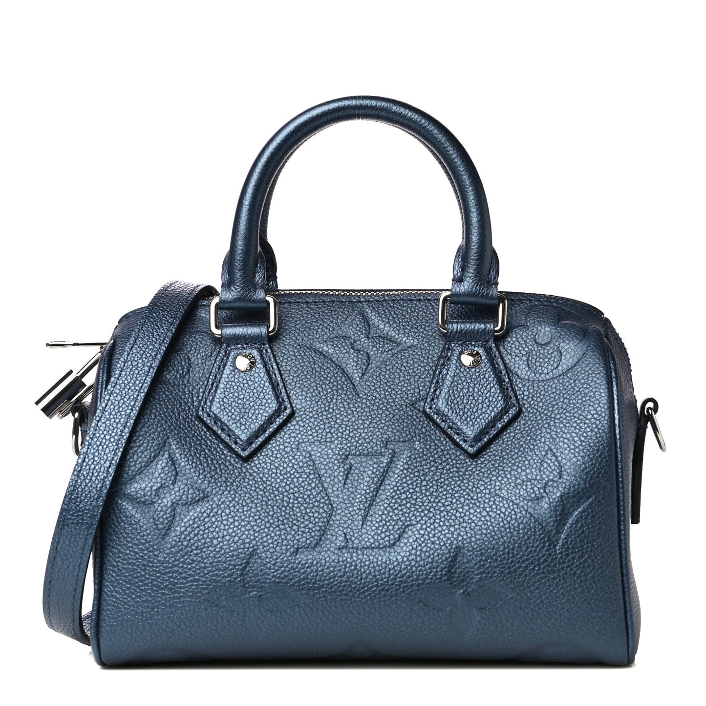 Metallic Empreinte Monogram Giant Speedy Bandouliere 20 Navy Nacre