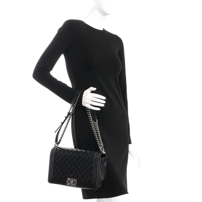 Chanel Lambskin Quilted New Medium Boy Flap Black 3 of 8