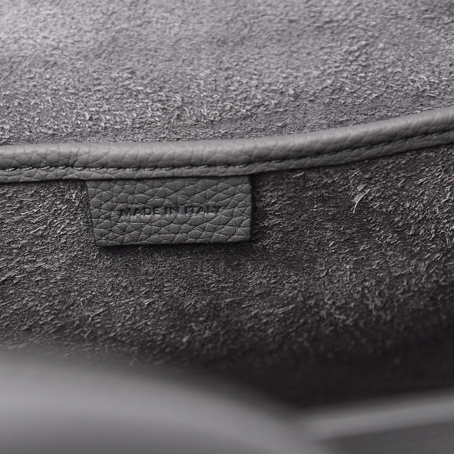 Drummed Calfskin Nano Luggage Kohl