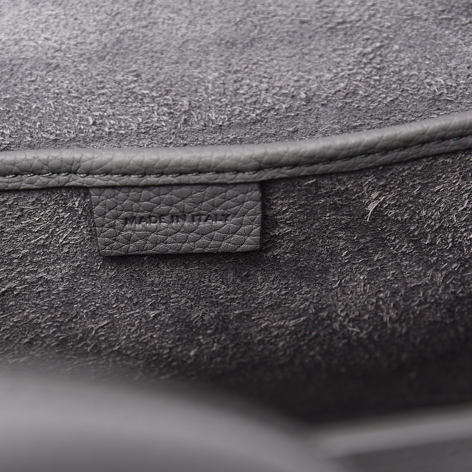 Celine Drummed Calfskin Nano Luggage Kohl 7 of 10