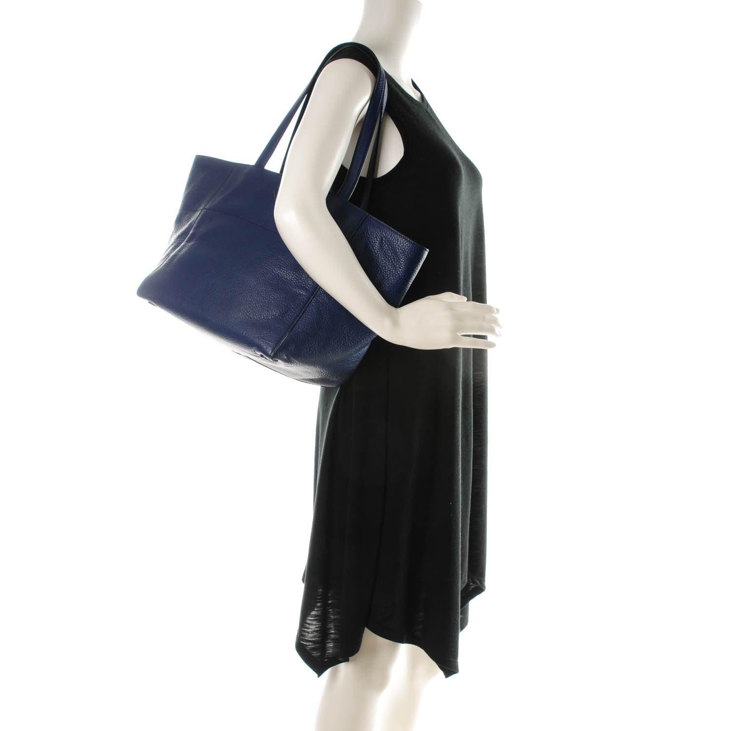 Prada Vitello Daino Tote Inchiostro 2 of 9