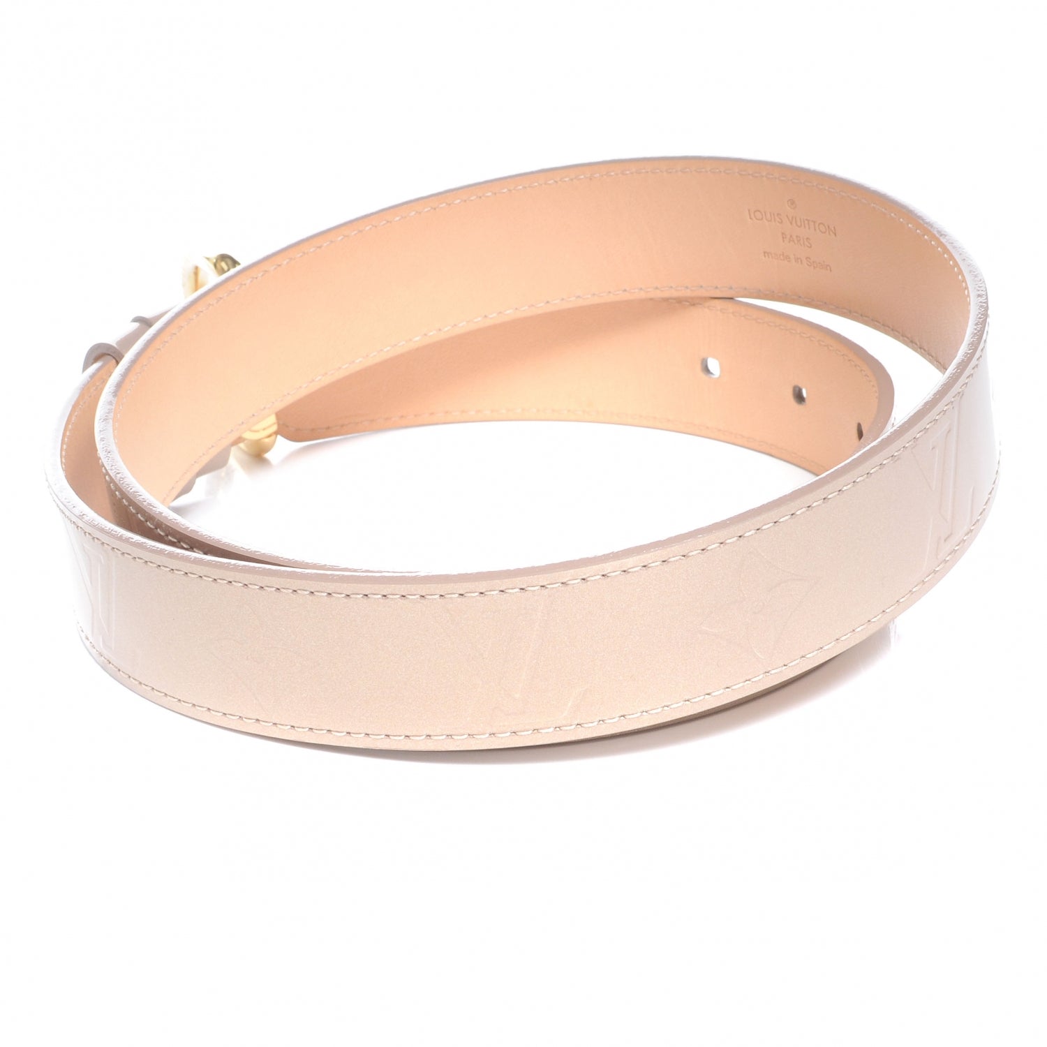 Louis Vuitton Vernis Belt 80 32 Beige Poudre 6 of 6