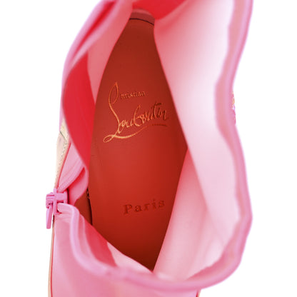 Christian Louboutin Iridescent Patent Crystal Jessie Joli Ankle Boot 38 Rose Fluorescent 8 of 9