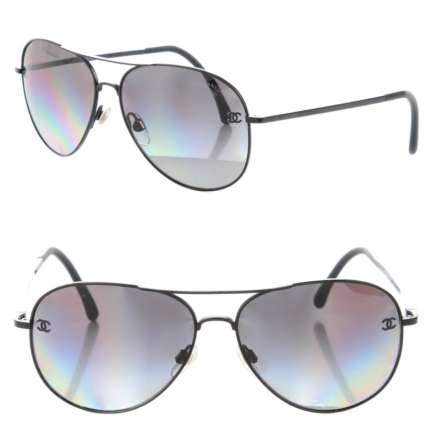 Polarized CC Aviator Sunglasses 4189-T-Q Black