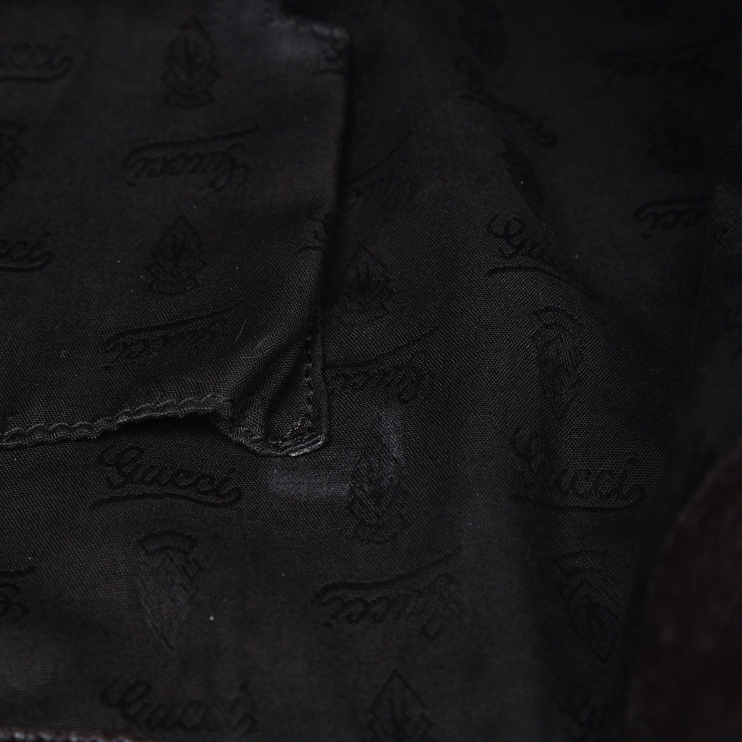 Calfskin Web Heritage Shoulder Bag Dark Brown