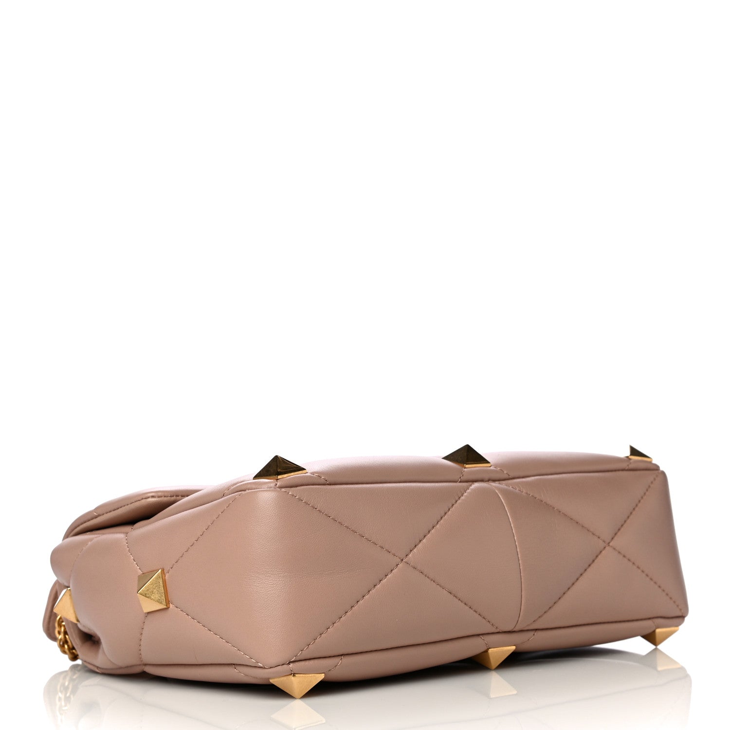 Valentino Garavani Nappa Large Roman Stud Shoulder Bag Rose Cannelle 4 of 9