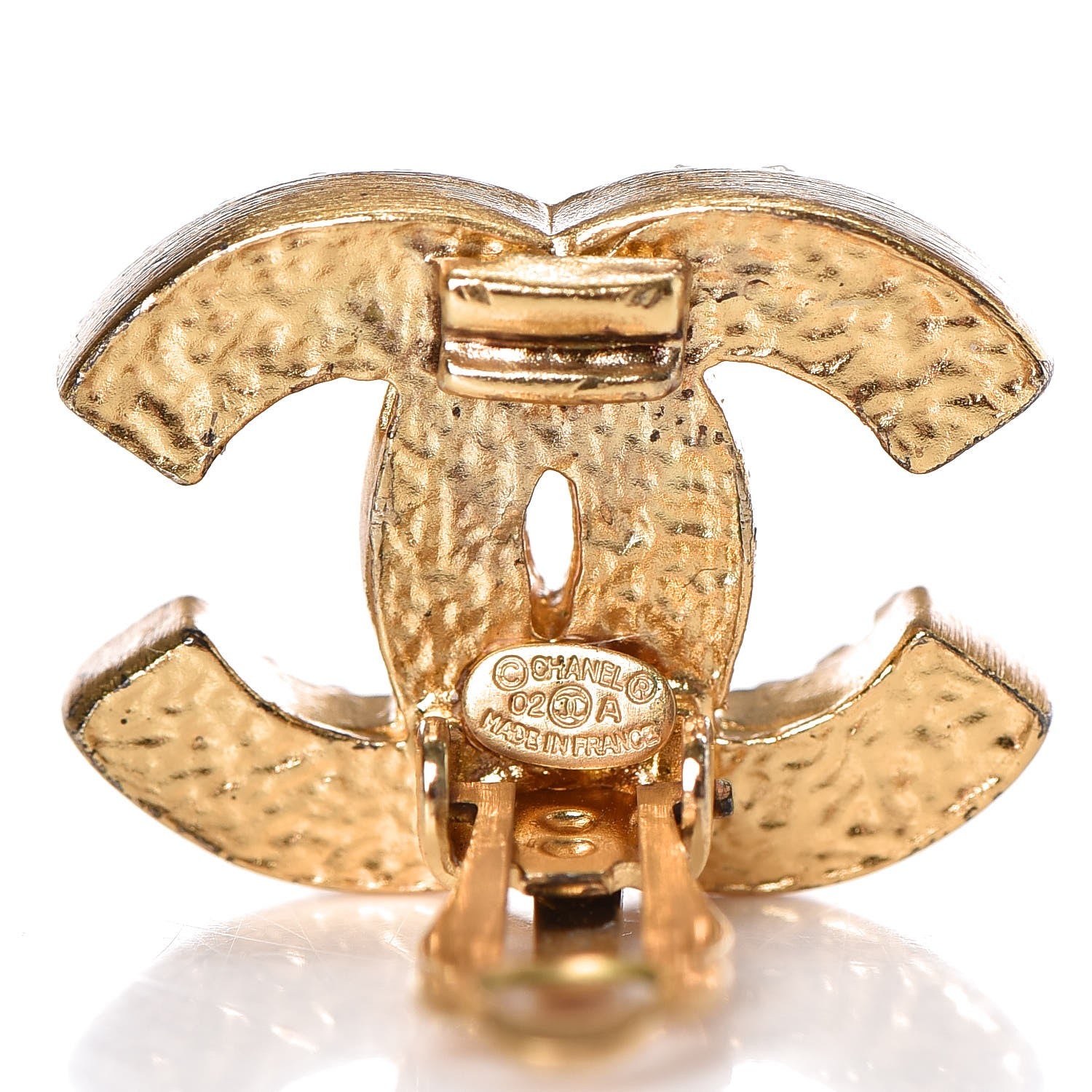 Chanel Pearl CC Clip On Earrings Gold 3 of 4