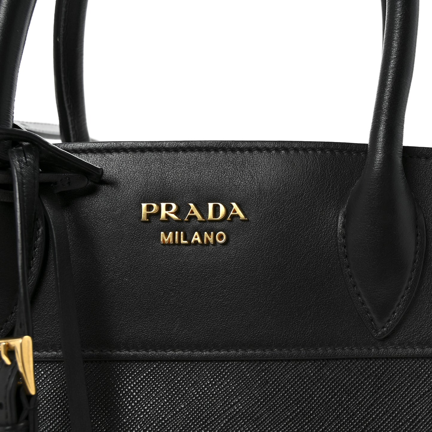 Saffiano City Calfskin Medium Esplanade Tote Black