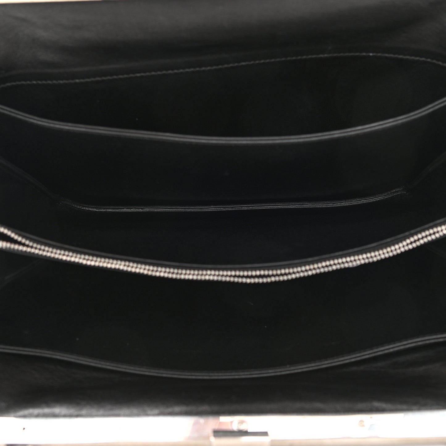Smooth Calfskin Medium Clasp Shoulder Bag Black