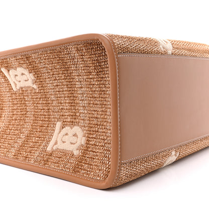 Burberry Raffia Calfskin Medium Freya Tote Natural 9 of 10