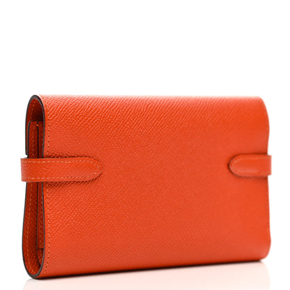 Hermes Epsom Medium Kelly Wallet Feu 3 of 7