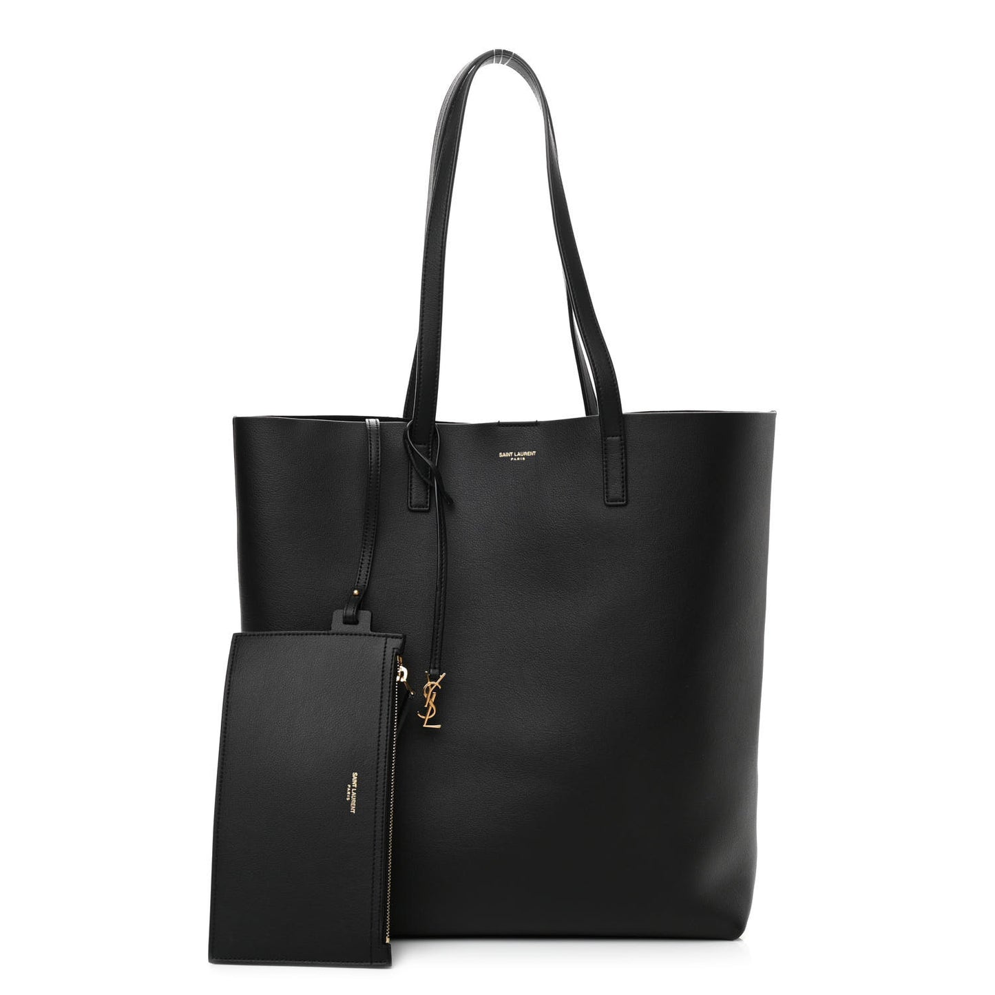 Calfskin North-South Shopping Tote Black