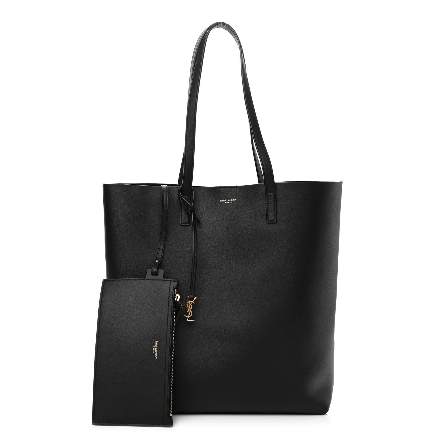 Saint Laurent Calfskin North-South Shopping Tote Black 1 of 10