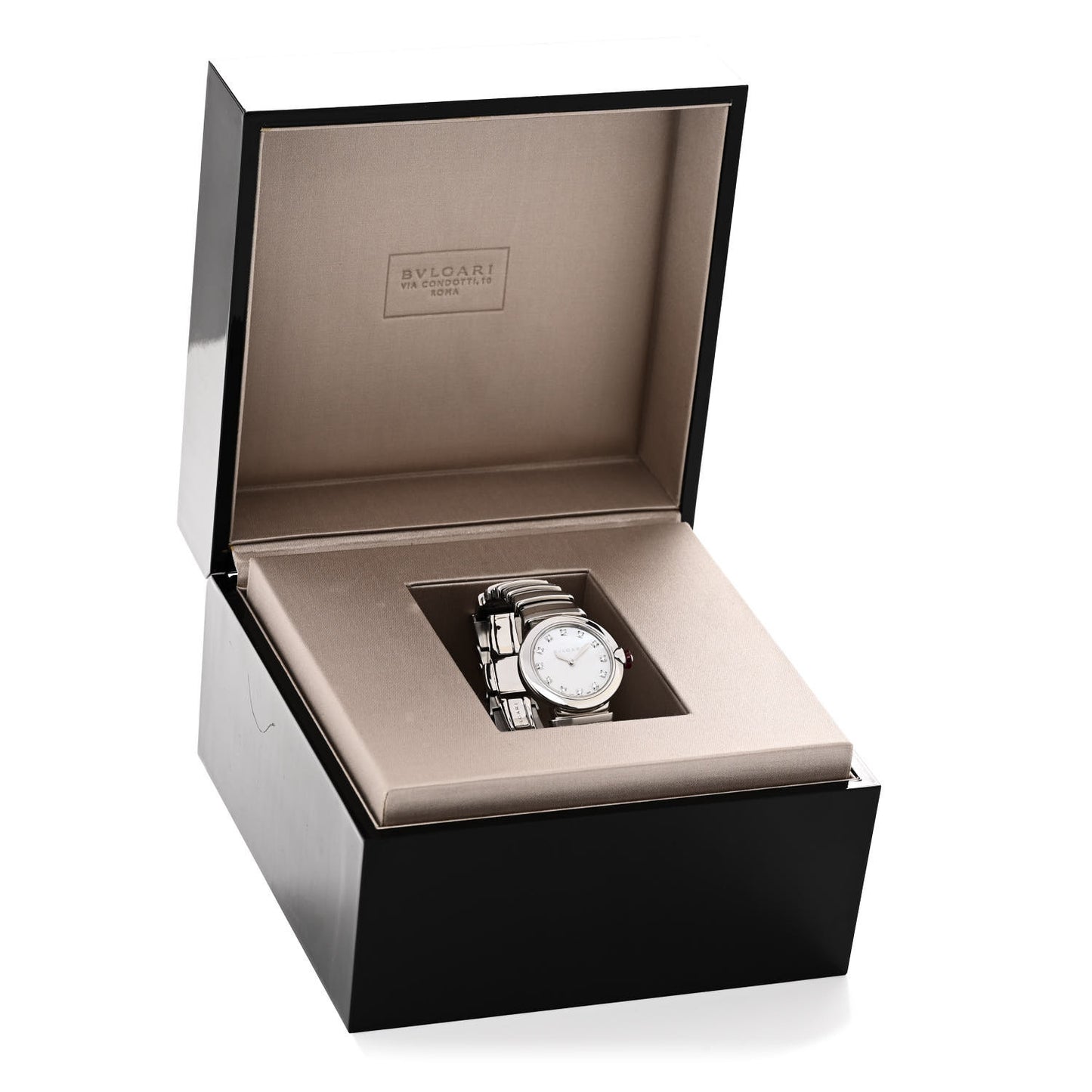 Stainless Steel Diamond Mother of Pearl 28mm Lucea Quartz Watch