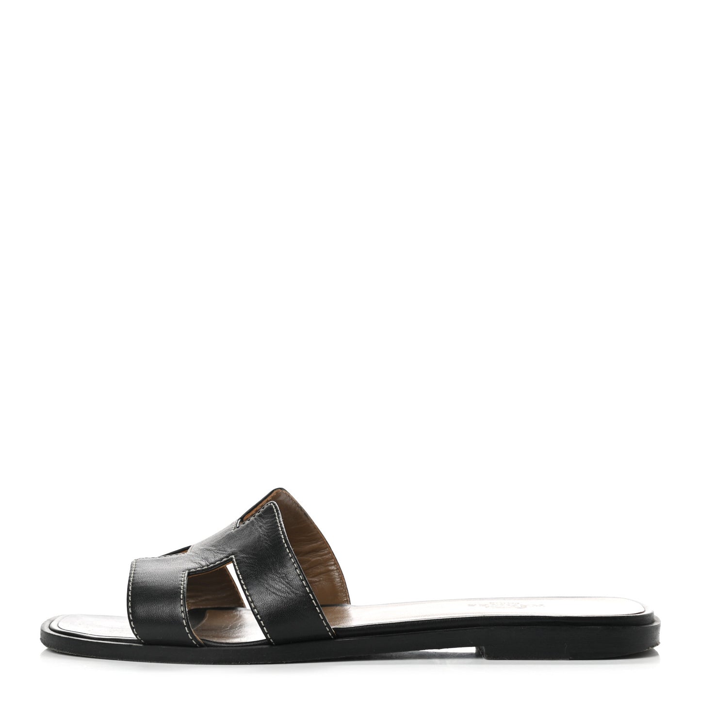Box Calfskin Oran Sandals 37.5 Black