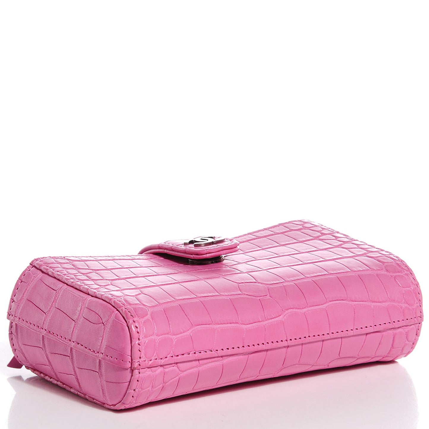 Alligator Mini Phone Holder Crossbody Bag Pink