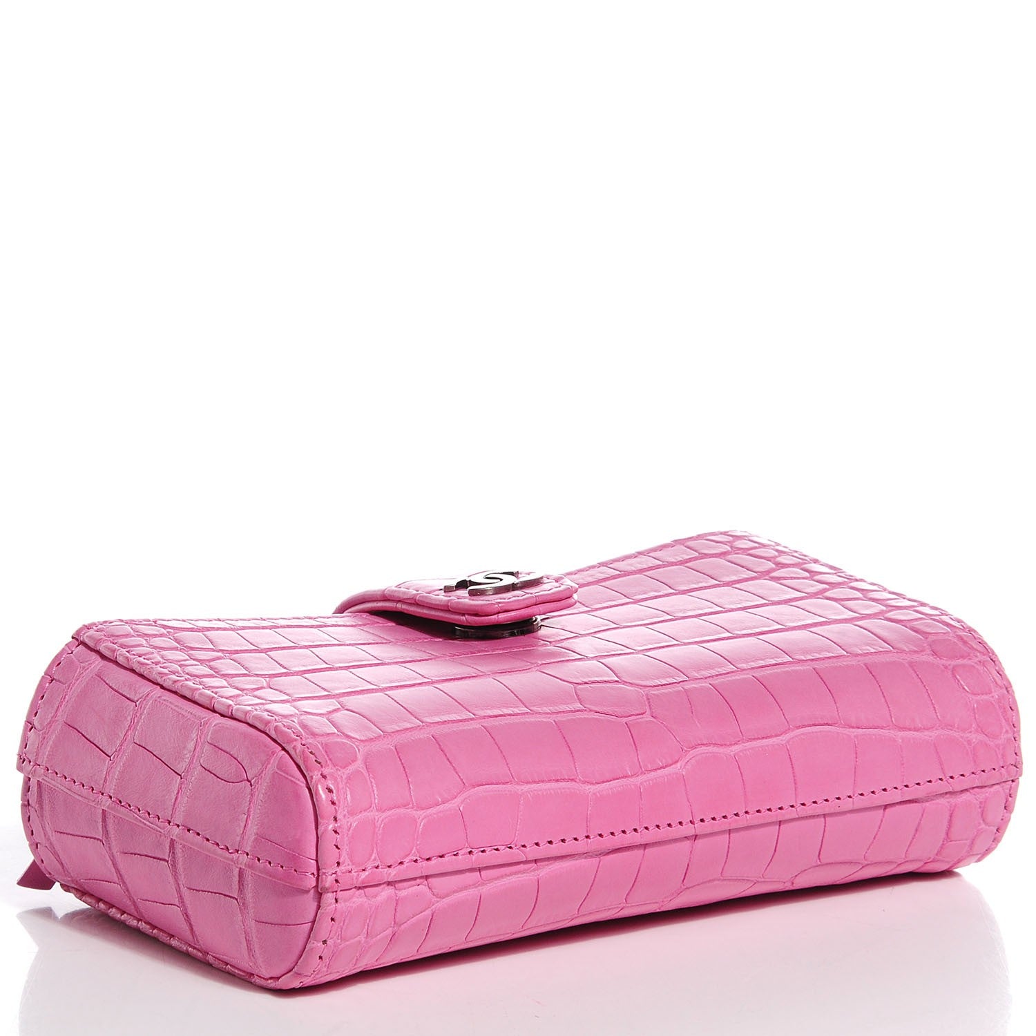 Chanel Alligator Mini Phone Holder Crossbody Bag Pink 4 of 7
