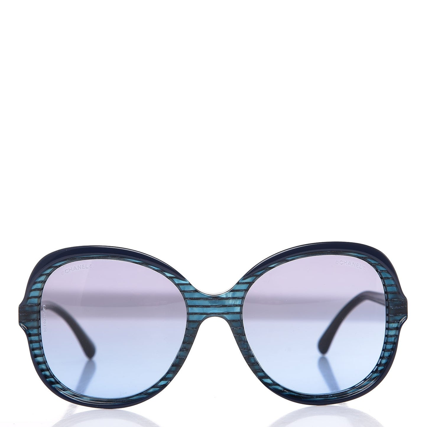CC Striped Glitter Sunglasses 5320 Blue