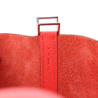Hermes Taurillon Clemence Picotin Lock 26 GM Bougainvillea 10 of 11