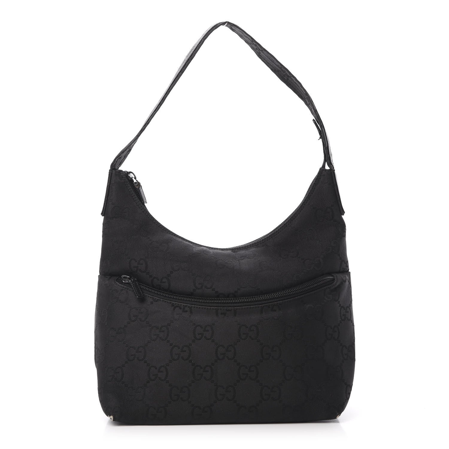 Gucci Nylon Monogram Small Hobo Black 1 of 15