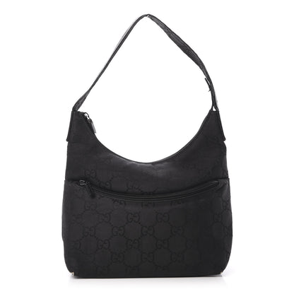 Gucci Nylon Monogram Small Hobo Black 1 of 15