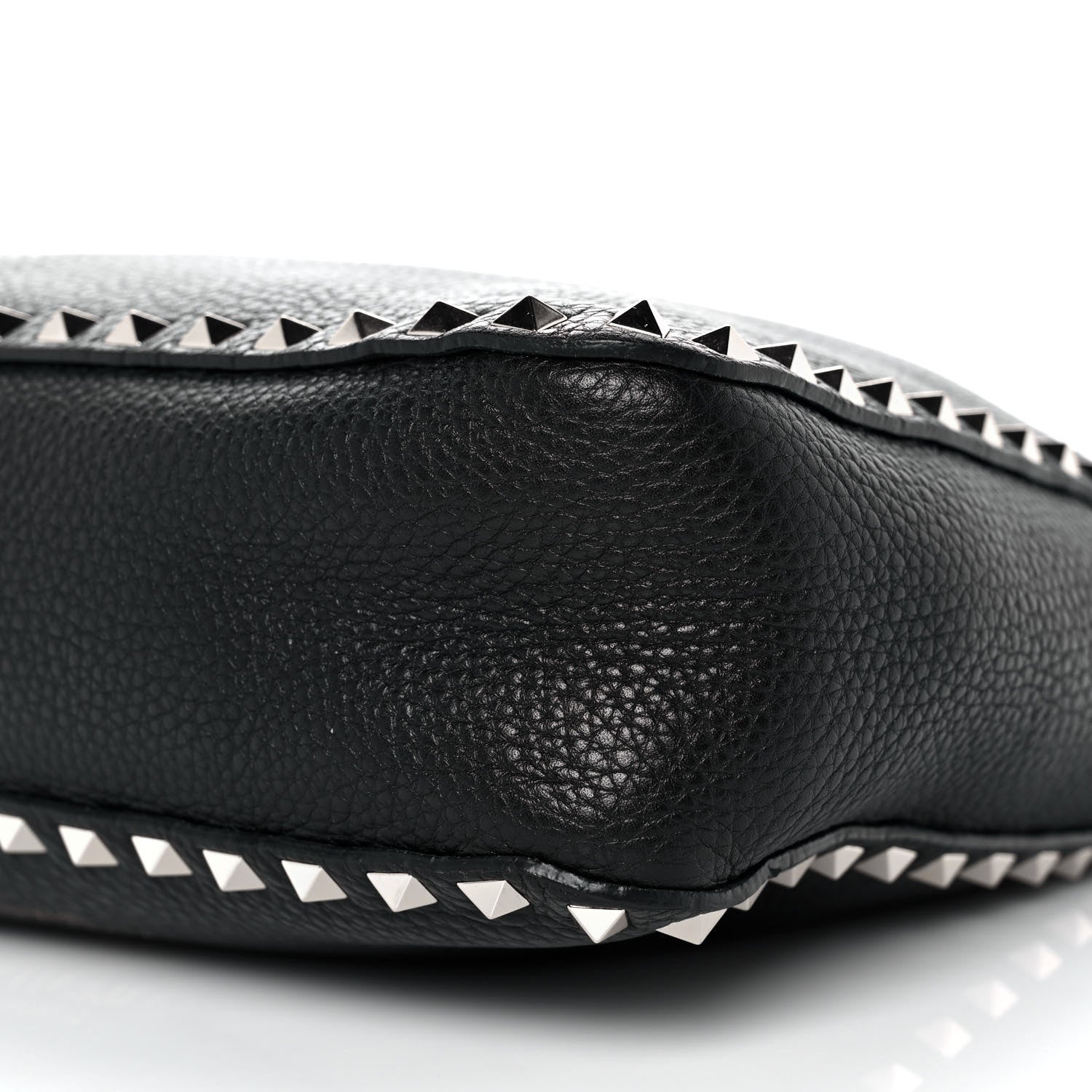 Valentino Garavani Pebbled Calfskin Small Rockstud Flip-Lock Messenger Bag Black 8 of 8