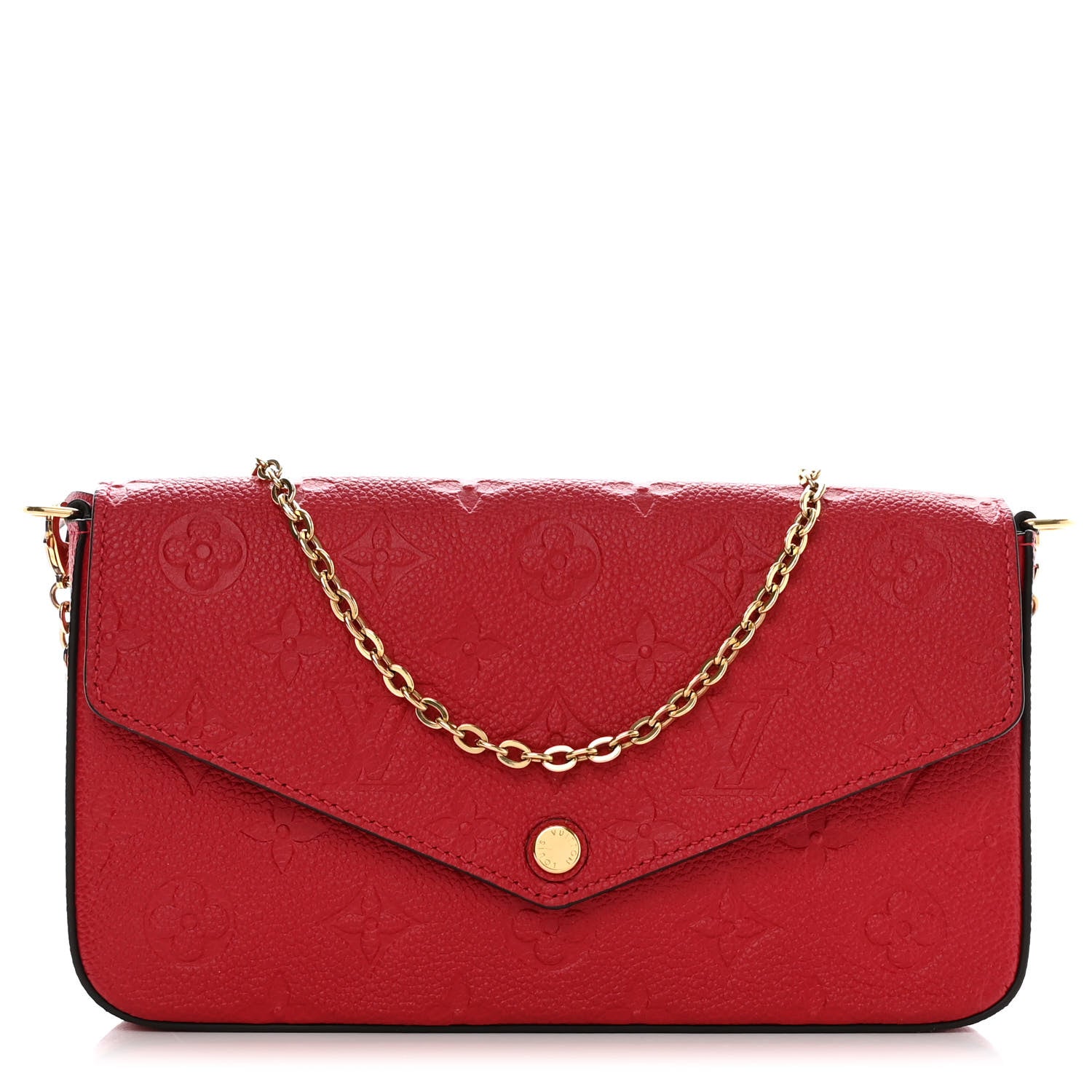 Louis Vuitton Empreinte Pochette Felicie Chain Wallet Scarlet 3 of 13