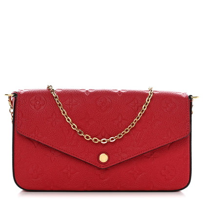 Louis Vuitton Empreinte Pochette Felicie Chain Wallet Scarlet 3 of 13