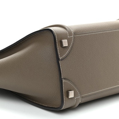 Celine Drummed Calfskin Micro Luggage Souris 8 of 9