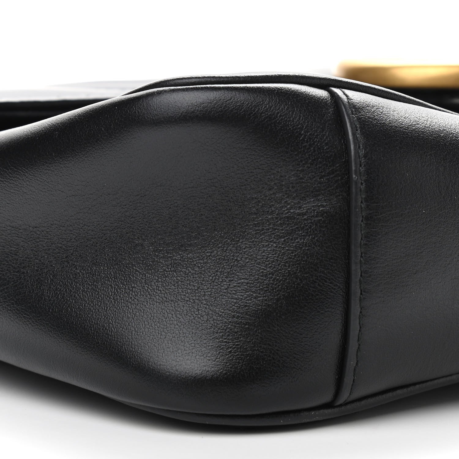 Gucci Calfskin Matelasse Small GG Marmont Shoulder Bag Black 9 of 10