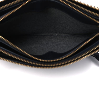 Celine Lambskin Large Trio Crossbody Bag Navy Blue 9 of 14