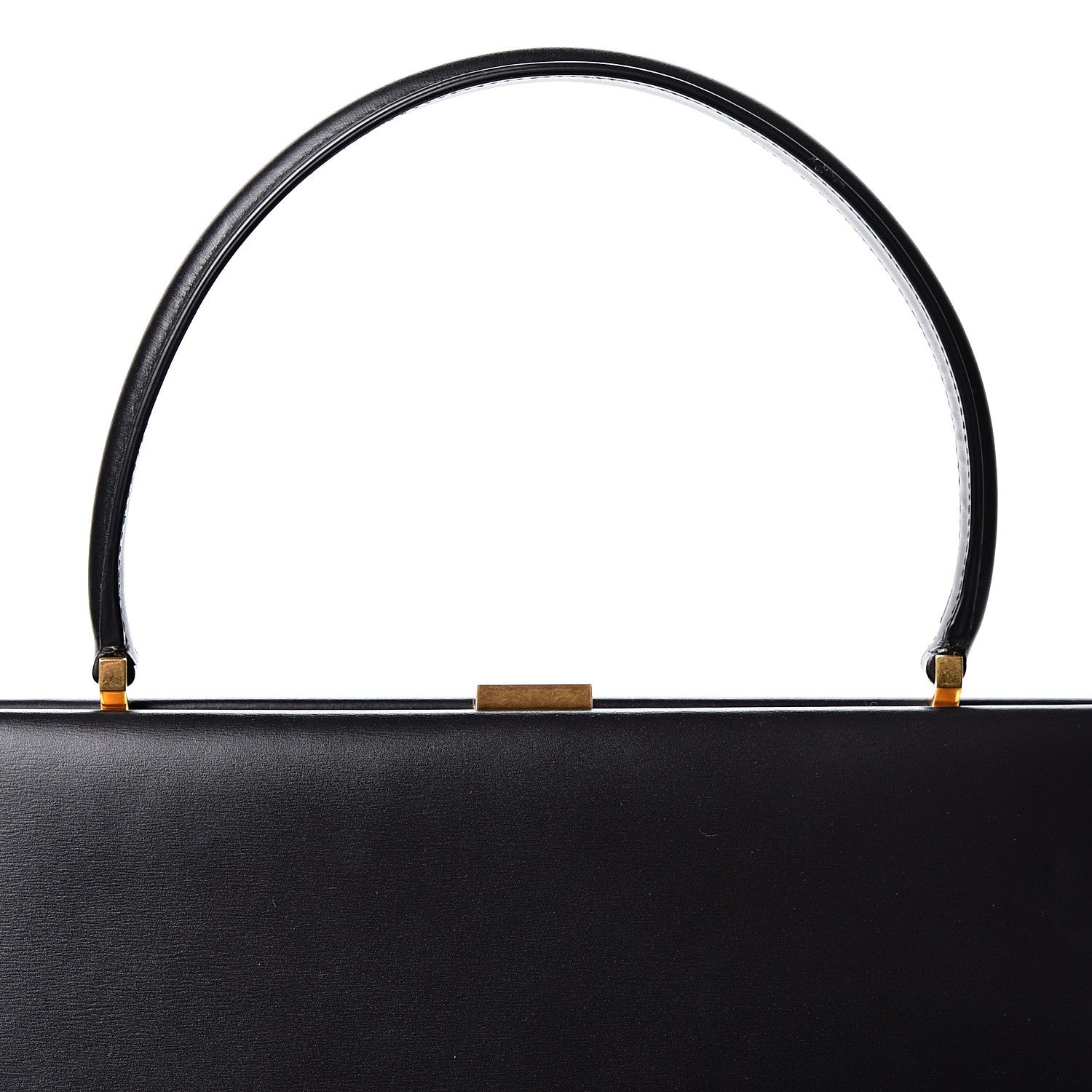 Celine Patina Box Calfskin Medium Clasp Bag Black 6 of 9